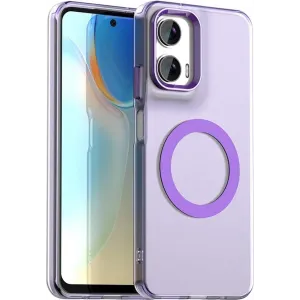 Phonesta HardFrost Back Cover hoesje met MagSafe voor Motorola Moto G35 - Mat Paars