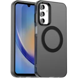 Phonesta HardFrost Back Cover hoesje met MagSafe voor Samsung Galaxy A15 4G/5G - Mat Zwart