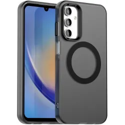 Phonesta HardFrost Back Cover hoesje met MagSafe voor Samsung Galaxy A35 - Mat Zwart
