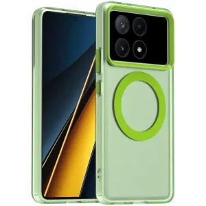Phonesta HardFrost Back Cover hoesje met MagSafe voor Xiaomi Poco X6 Pro - Mat Groen