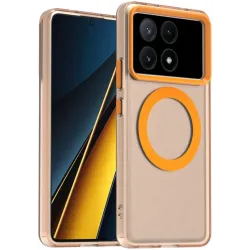 Phonesta HardFrost Back Cover hoesje met MagSafe voor Xiaomi Poco X6 Pro - Mat Oranje