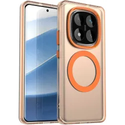 Phonesta HardFrost Back Cover hoesje met MagSafe voor Xiaomi Redmi Note 14 Pro 4G - Mat Oranje