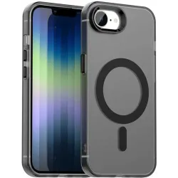 Phonesta HardFrost Back Cover hoesje met MagSafe voor Apple iPhone 17e/16e - Mat Zwart