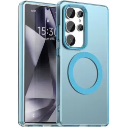Phonesta HardFrost Back Cover hoesje met MagSafe voor Samsung Galaxy S25 Ultra - Mat Blauw