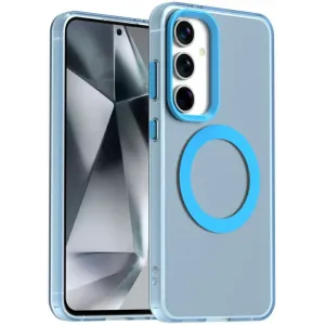 Phonesta HardFrost Back Cover hoesje met MagSafe voor Samsung Galaxy S25/S24 - Mat Blauw