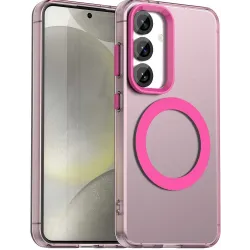 Phonesta HardFrost Back Cover hoesje met MagSafe voor Samsung Galaxy S25/S24 - Mat Roze