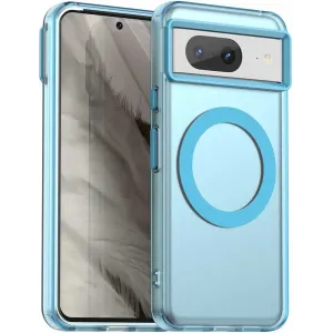 Phonesta HardFrost Back Cover hoesje met MagSafe voor Google Pixel 8 - Mat Blauw