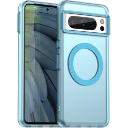 Phonesta HardFrost Back Cover hoesje met MagSafe voor Google Pixel 8 Pro - Mat Blauw