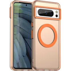 Phonesta HardFrost Back Cover hoesje met MagSafe voor Google Pixel 8 Pro - Mat Oranje