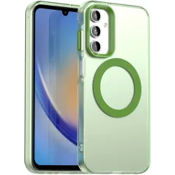 Phonesta HardFrost Back Cover hoesje met MagSafe voor Samsung Galaxy A15 4G/5G - Mat Groen