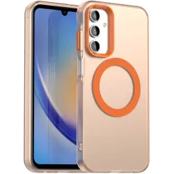 Phonesta HardFrost Back Cover hoesje met MagSafe voor Samsung Galaxy A15 4G/5G - Mat Oranje