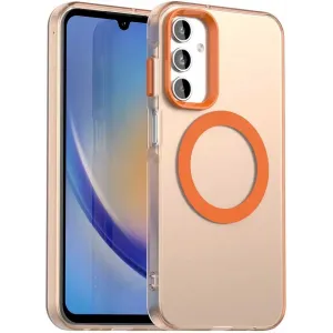Phonesta HardFrost Back Cover hoesje met MagSafe voor Samsung Galaxy A15 4G/5G - Mat Oranje