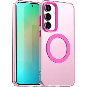 Phonesta HardFrost Back Cover hoesje met MagSafe voor Samsung Galaxy S25 FE - Mat Roze