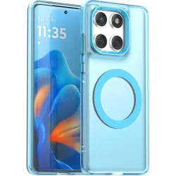 Phonesta HardFrost Back Cover hoesje met MagSafe voor Motorola Edge 60 / Edge 60 Fusion - Mat Blauw