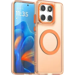 Phonesta HardFrost Back Cover hoesje met MagSafe voor Motorola Edge 60 / Edge 60 Fusion - Mat Oranje