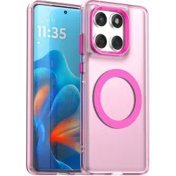 Phonesta HardFrost Back Cover hoesje met MagSafe voor Motorola Edge 60 / Edge 60 Fusion - Mat Roze