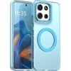 Phonesta HardFrost Back Cover hoesje met MagSafe voor Motorola Moto G86 - Mat Blauw