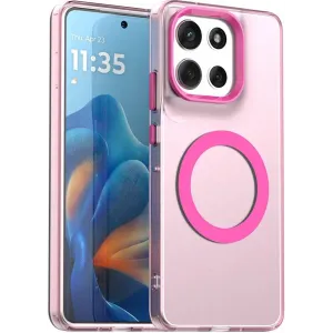 Phonesta HardFrost Back Cover hoesje met MagSafe voor Motorola Moto G86 - Mat Roze