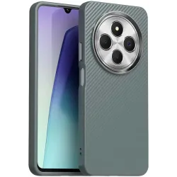 Phonesta IMD Carbon Fiber Back Cover hoesje voor Xiaomi Redmi 14C / Xiaomi Poco C75 - Grijs