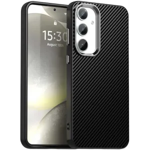 Phonesta IMD Carbon Fiber Back Cover hoesje voor Samsung Galaxy S25 Plus/S24 Plus - Zwart
