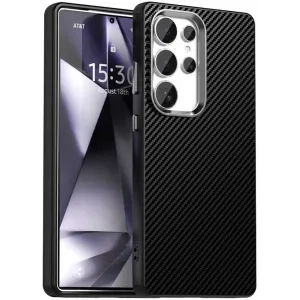 Phonesta IMD Carbon Fiber Back Cover hoesje voor Samsung Galaxy S25 Ultra - Zwart