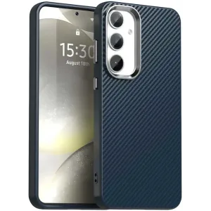 Phonesta IMD Carbon Fiber Back Cover hoesje voor Samsung Galaxy S25/S24 - Donkerblauw