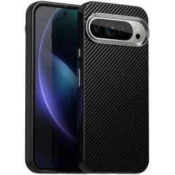 Phonesta IMD Carbon Fiber Back Cover hoesje voor Google Pixel 9 / 9 Pro - Zwart