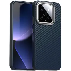 Phonesta IMD Carbon Fiber Back Cover hoesje voor Xiaomi 15 - Donkerblauw