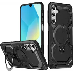 Phonesta IronLock Back Cover hoesje met ring en MagSafe voor Samsung Galaxy A17/A16/A26 - Zwart
