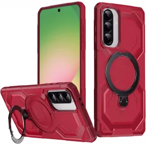Phonesta IronLock Back Cover hoesje met ring en MagSafe voor Samsung Galaxy A36/A56 - Rood