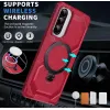 Phonesta IronLock Back Cover hoesje met ring en MagSafe voor Samsung Galaxy A36/A56 - Rood 2