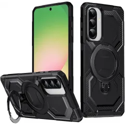 Phonesta IronLock Back Cover hoesje met ring en MagSafe voor Samsung Galaxy A36/A56 - Zwart