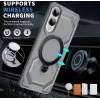 Phonesta IronLock Back Cover hoesje met ring en MagSafe voor Samsung Galaxy S25 Edge - Grijs 2