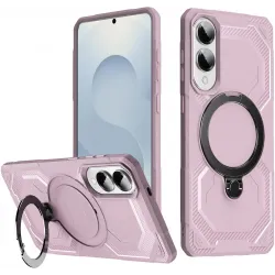 Phonesta IronLock Back Cover hoesje met ring en MagSafe voor Samsung Galaxy S25 Edge - Roze