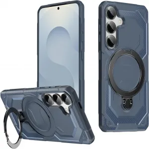 Phonesta IronLock Back Cover hoesje met ring en MagSafe voor Samsung Galaxy S25 Plus/S24 Plus - Blauw