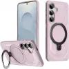 Phonesta IronLock Back Cover hoesje met ring en MagSafe voor Samsung Galaxy S25 Plus/S24 Plus - Roze