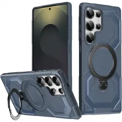 Phonesta IronLock Back Cover hoesje met ring en MagSafe voor Samsung Galaxy S25 Ultra - Blauw