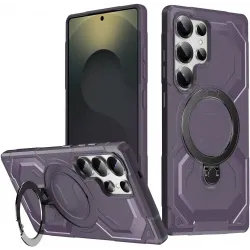 Phonesta IronLock Back Cover hoesje met ring en MagSafe voor Samsung Galaxy S25 Ultra - Paars
