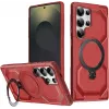 Phonesta IronLock Back Cover hoesje met ring en MagSafe voor Samsung Galaxy S25 Ultra - Rood