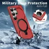 Phonesta IronLock Back Cover hoesje met ring en MagSafe voor Samsung Galaxy S25 Ultra - Rood 3