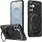 Phonesta IronLock Back Cover hoesje met ring en MagSafe voor Samsung Galaxy S25/S24 - Zwart