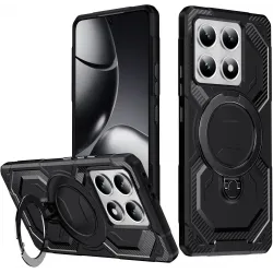 Phonesta IronLock Back Cover hoesje met ring en MagSafe voor Xiaomi 14T - Zwart
