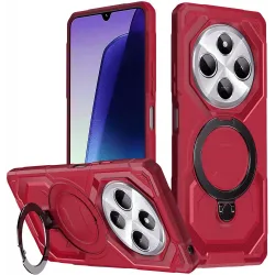 Phonesta IronLock Back Cover hoesje met ring en MagSafe voor Xiaomi Redmi 14C / Xiaomi Poco C75 - Rood