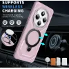 Phonesta IronLock Back Cover hoesje met ring en MagSafe voor Xiaomi Redmi 14C / Xiaomi Poco C75 - Roze 2