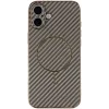 Phonesta Luxury Carbon Fiber Back Cover hoesje met MagSafe voor Apple iPhone 17 - Bruin 2