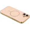 Phonesta Luxury Carbon Fiber Back Cover hoesje met MagSafe voor Apple iPhone 17 - Roze 4