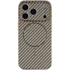 Phonesta Luxury Carbon Fiber Back Cover hoesje met MagSafe voor Apple iPhone 17 Pro - Bruin 3
