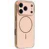 Phonesta Luxury Carbon Fiber Back Cover hoesje met MagSafe voor Apple iPhone 17 Pro - Roze 0