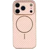 Phonesta Luxury Carbon Fiber Back Cover hoesje met MagSafe voor Apple iPhone 17 Pro - Roze 2