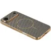 Phonesta Luxury Carbon Fiber Back Cover hoesje met MagSafe voor Apple iPhone Air - Bruin 3